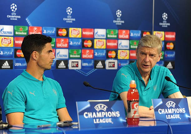 ARSENE WENGER AND MIKEL ARTETA