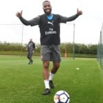 Arsenal players train ahead of Huddersfield Town match