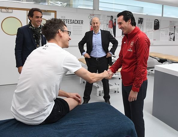 Unai Emery and Laurent Koscielny