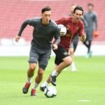 Mesut Ozil and Unai Emery