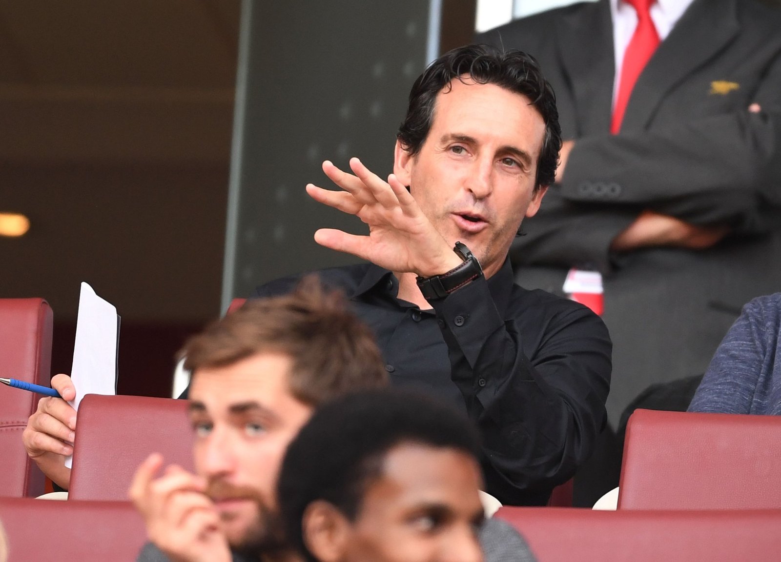 Unai Emery attending Arsenal under 23