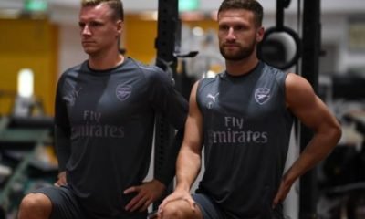 Shkodran Mustafi and Bernd Leno