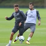 Lucas Torreira and Mkhitaryan in training