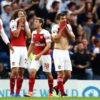Arsenal players after Chelsea match