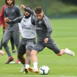 Lacazette and Torreira in training
