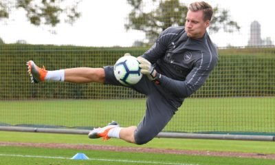 Bernd Leno in training