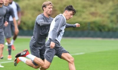 Mesut Ozil and Nacho Monreal