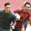 Unai Emery and Mesut Ozil