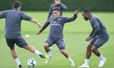 Sokratis, Lucas Torreira and Lacazette
