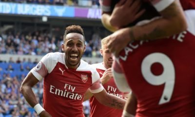 Aubameyang and Lacazette Vs Cardiff