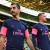 Henrikh Mkhitaryan and Bernd Leno