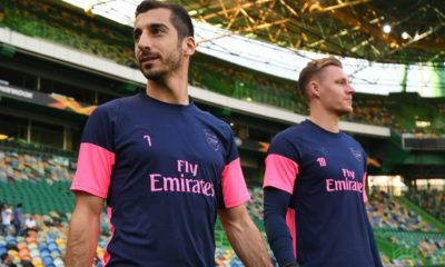 Henrikh Mkhitaryan and Bernd Leno