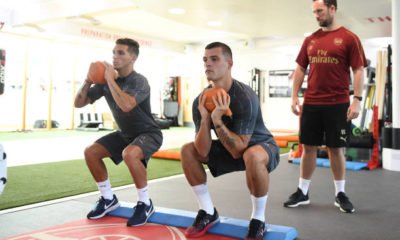 Granit Xhaka and Lucas Torreira